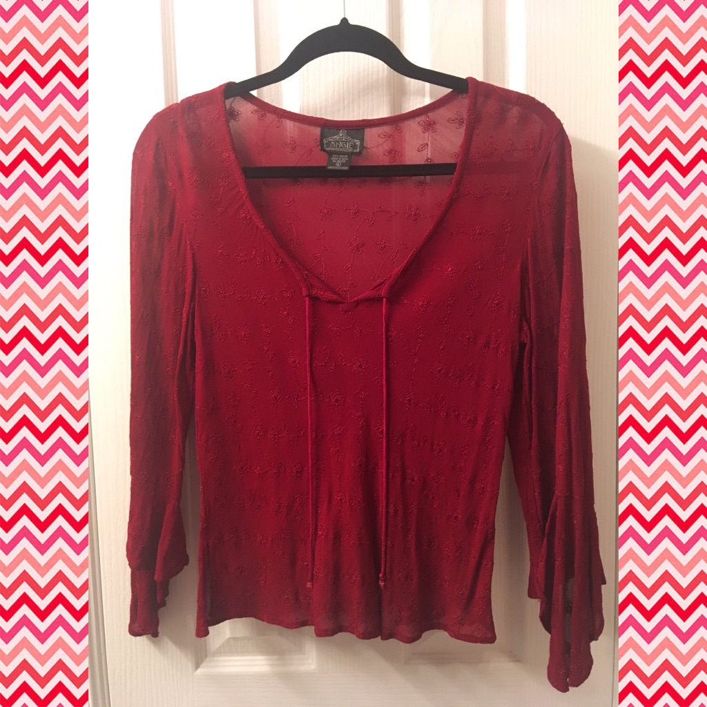 Vintage Red Blouse